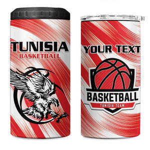 Afro Basketball Tunisia Custom 4 in 1 Can Cooler Tumbler Go Eagles of Carthage - African Pride
