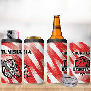 Afro Basketball Tunisia Custom 4 in 1 Can Cooler Tumbler Go Eagles of Carthage - African Pride