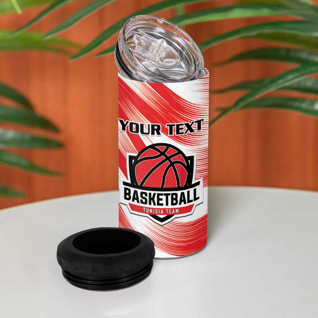 Afro Basketball Tunisia Custom 4 in 1 Can Cooler Tumbler Go Eagles of Carthage - African Pride