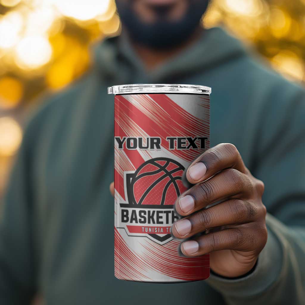 Afro Basketball Tunisia Custom 4 in 1 Can Cooler Tumbler Go Eagles of Carthage - African Pride