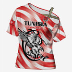 Custom Tunisia Basketball Cross Shoulder Shirt Go Eagles of Carthage