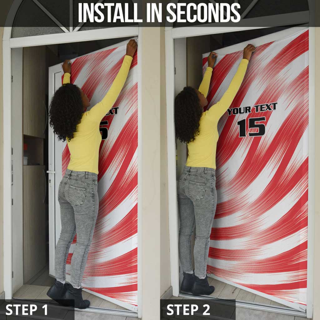 Custom Tunisia Basketball Door Cover Go Eagles of Carthage