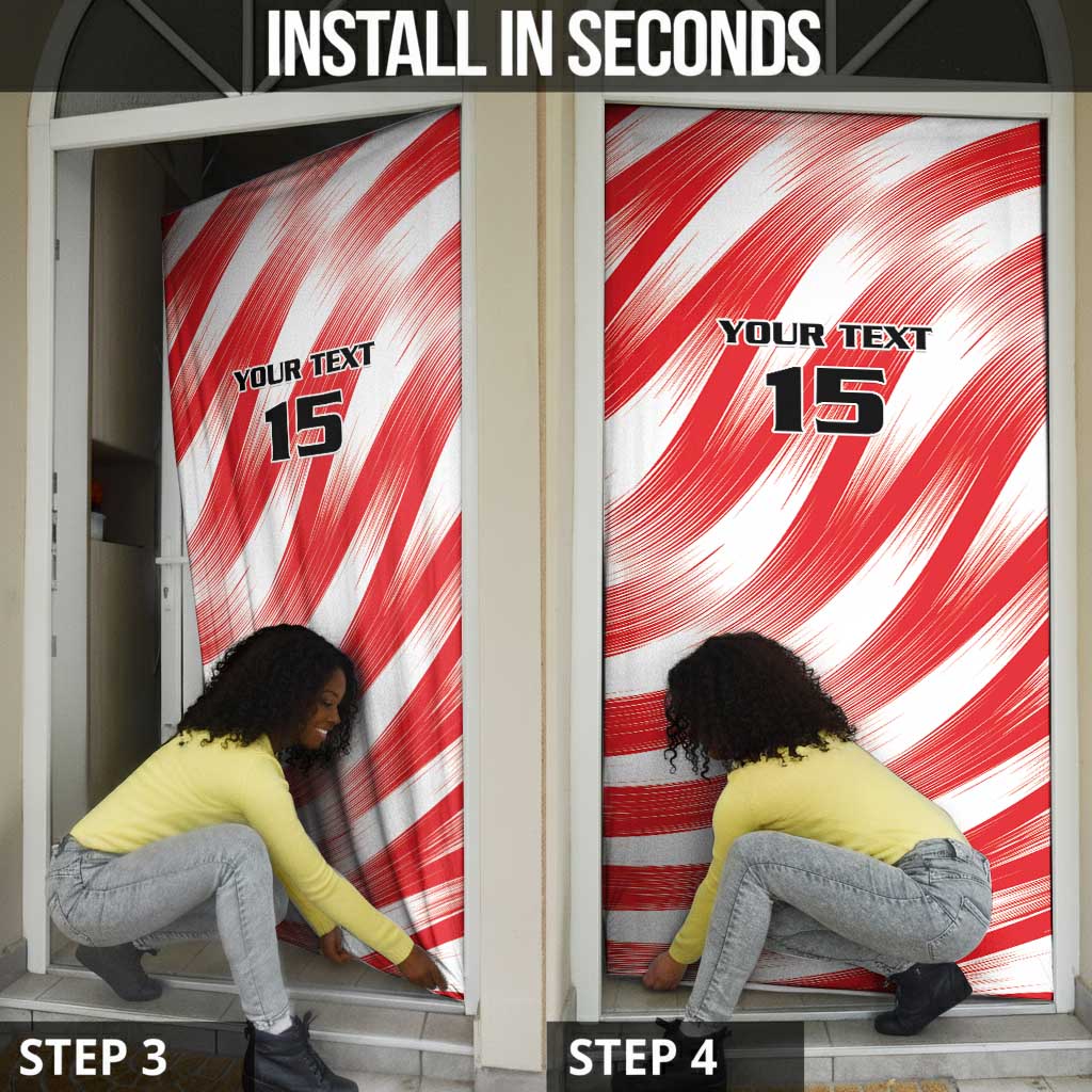 Custom Tunisia Basketball Door Cover Go Eagles of Carthage