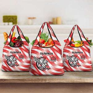 Afro Basketball Tunisia Grocery Bag Go Eagles of Carthage - African Pride
