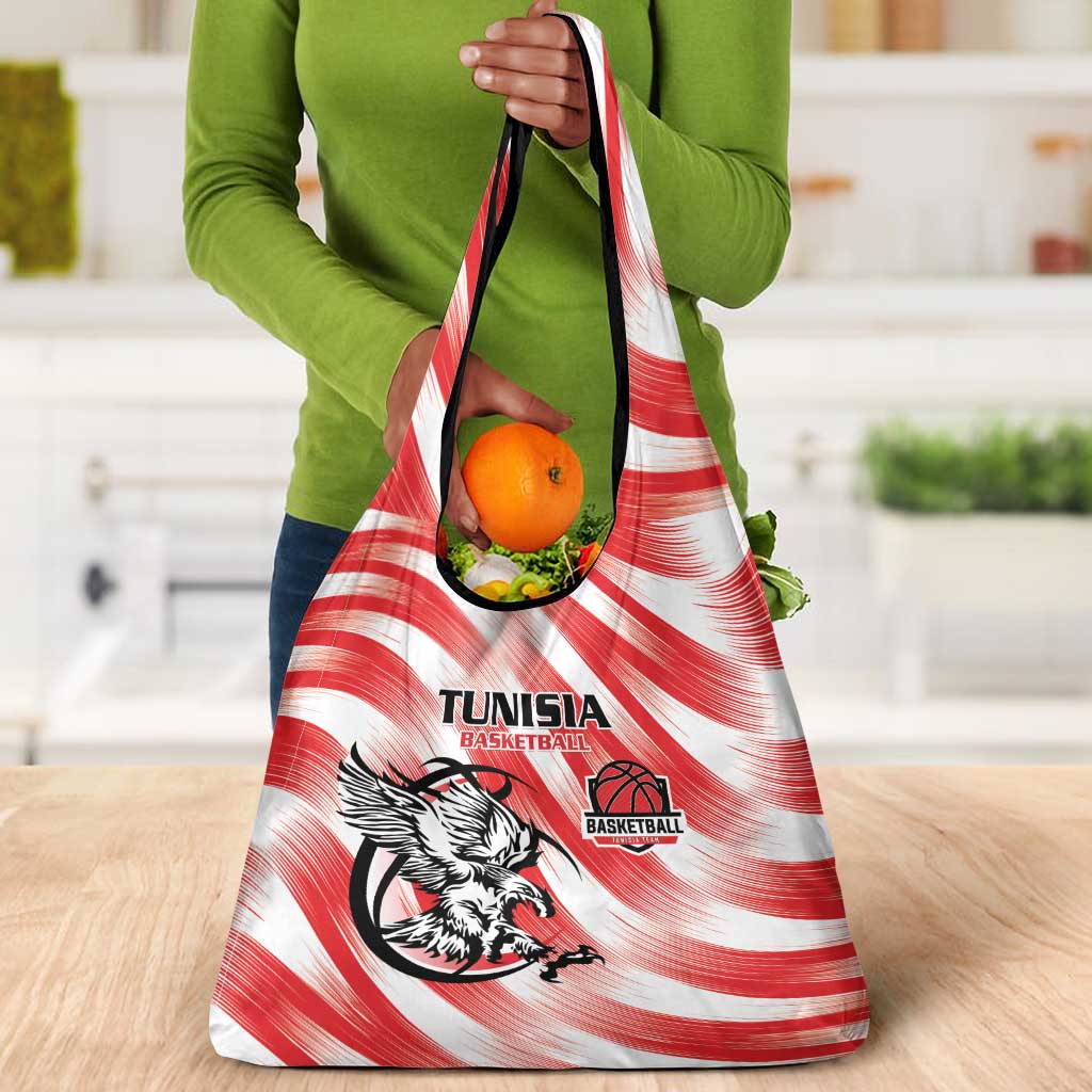 Afro Basketball Tunisia Grocery Bag Go Eagles of Carthage - African Pride