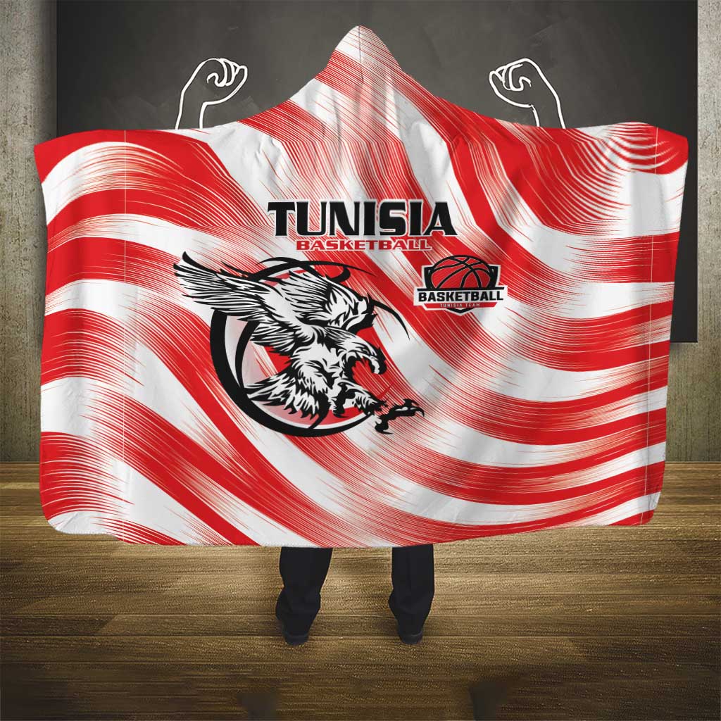 Afro Basketball Tunisia Hooded Blanket Go Eagles of Carthage - African Pride