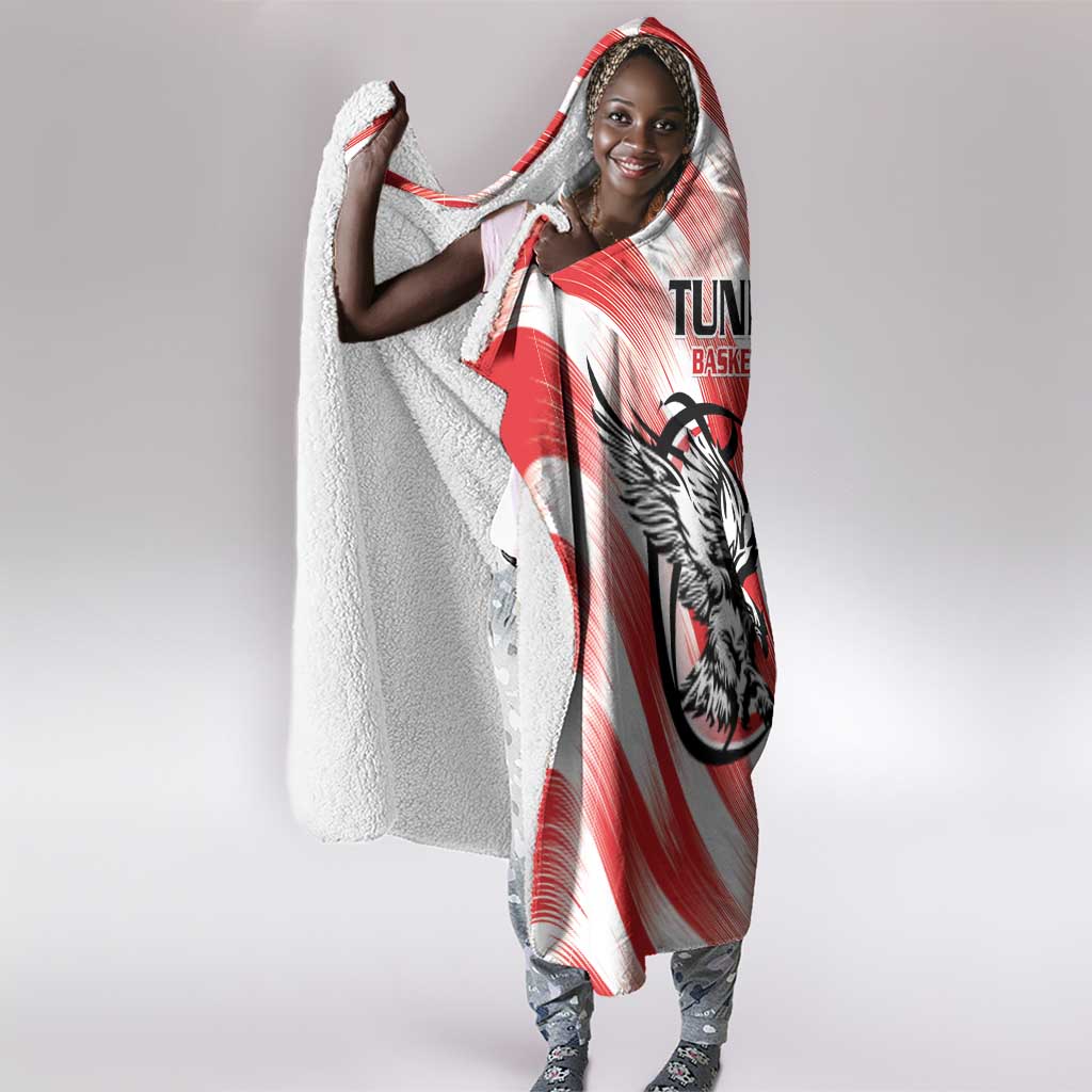 Afro Basketball Tunisia Hooded Blanket Go Eagles of Carthage - African Pride