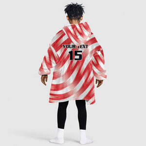 Afro Basketball Tunisia Custom Kid Wearable Blanket Hoodie Go Eagles of Carthage - African Pride