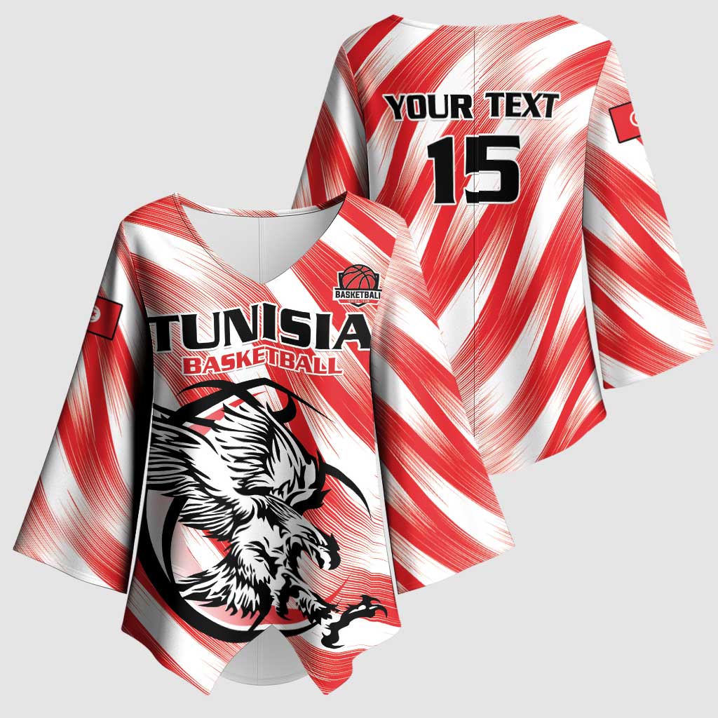Custom Tunisia Basketball Kimono Sleeve Blouse Go Eagles of Carthage