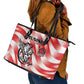 Afro Basketball Tunisia Leather Tote Bag Go Eagles of Carthage - African Pride
