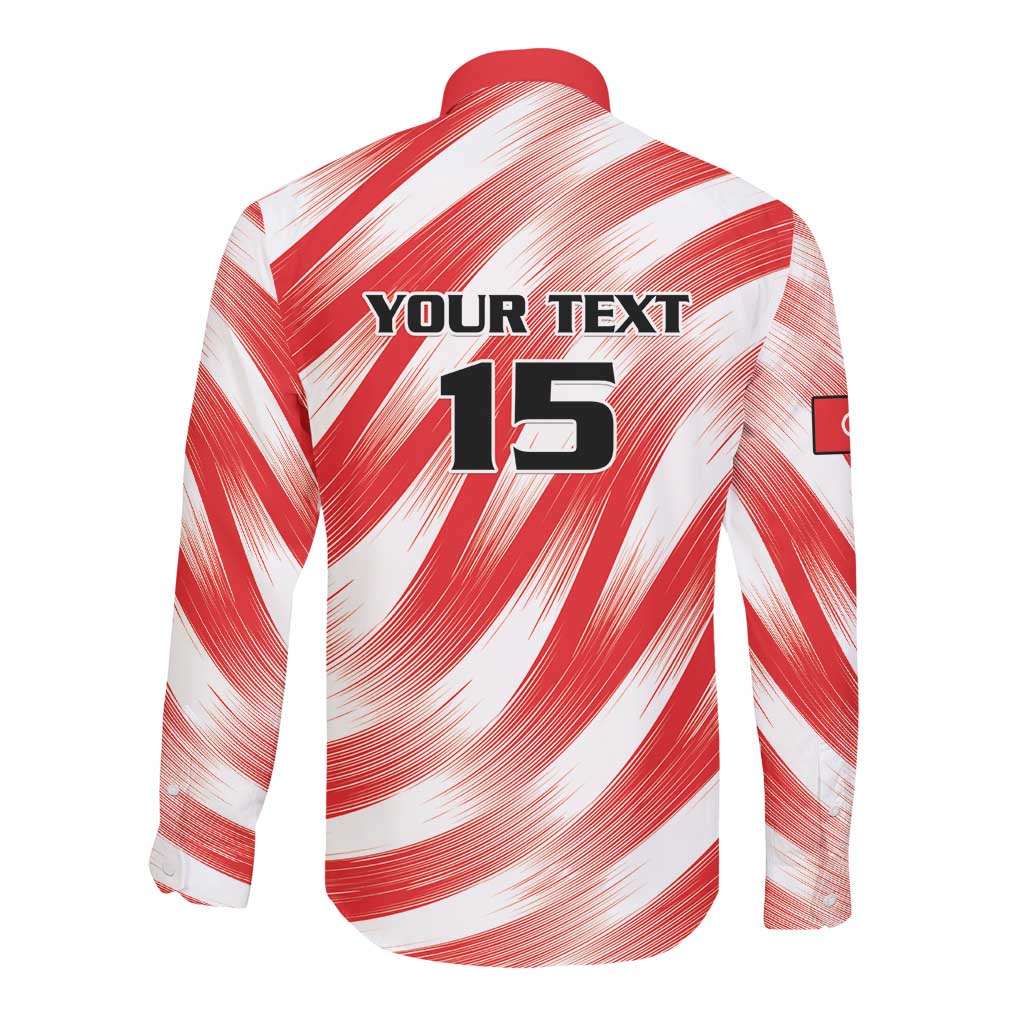 Afro Basketball Tunisia Custom Long Sleeve Button Shirt Go Eagles of Carthage - African Pride
