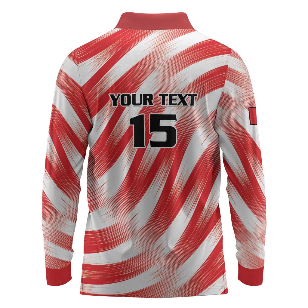 Afro Basketball Tunisia Custom Long Sleeve Polo Shirt Go Eagles of Carthage - African Pride
