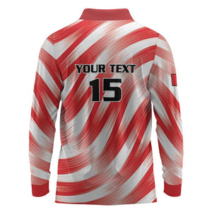 Afro Basketball Tunisia Custom Long Sleeve Polo Shirt Go Eagles of Carthage - African Pride