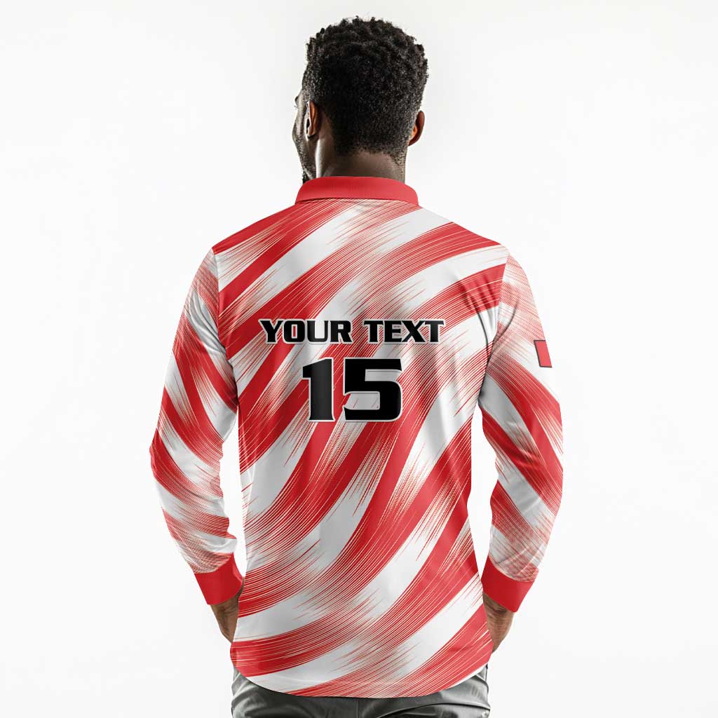 Afro Basketball Tunisia Custom Long Sleeve Polo Shirt Go Eagles of Carthage - African Pride
