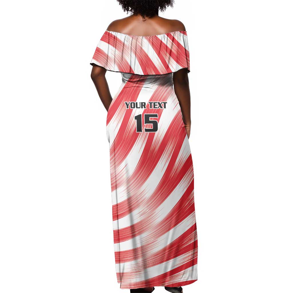 Afro Basketball Tunisia Custom Off Shoulder Maxi Dress Go Eagles of Carthage - African Pride