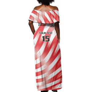 Afro Basketball Tunisia Custom Off Shoulder Maxi Dress Go Eagles of Carthage - African Pride