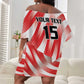 Afro Basketball Tunisia Custom Off Shoulder Short Dress Go Eagles of Carthage - African Pride