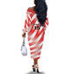 Afro Basketball Tunisia Custom Off The Shoulder Long Sleeve Dress Go Eagles of Carthage - African Pride