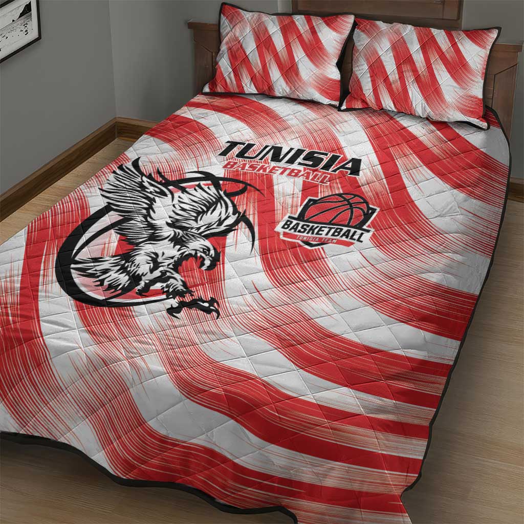 Afro Basketball Tunisia Quilt Bed Set Go Eagles of Carthage - African Pride