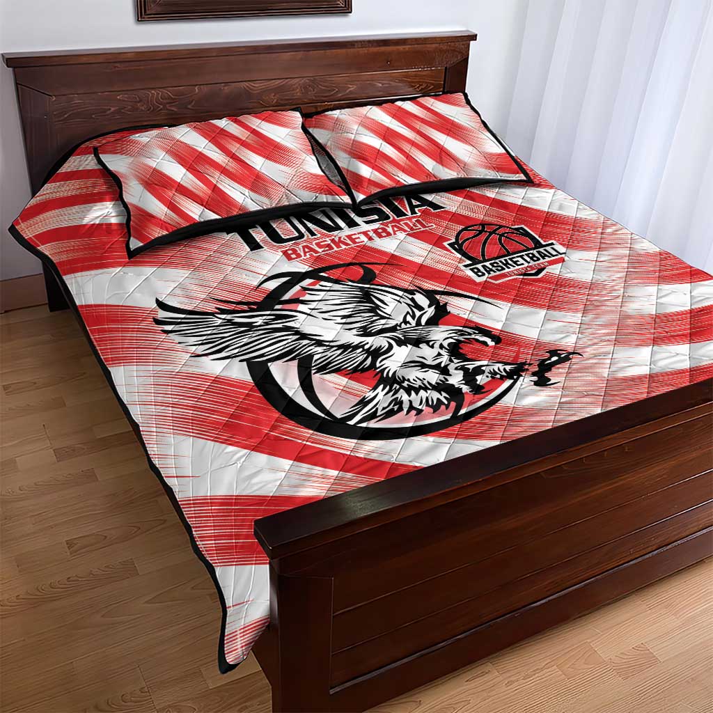 Afro Basketball Tunisia Quilt Bed Set Go Eagles of Carthage - African Pride