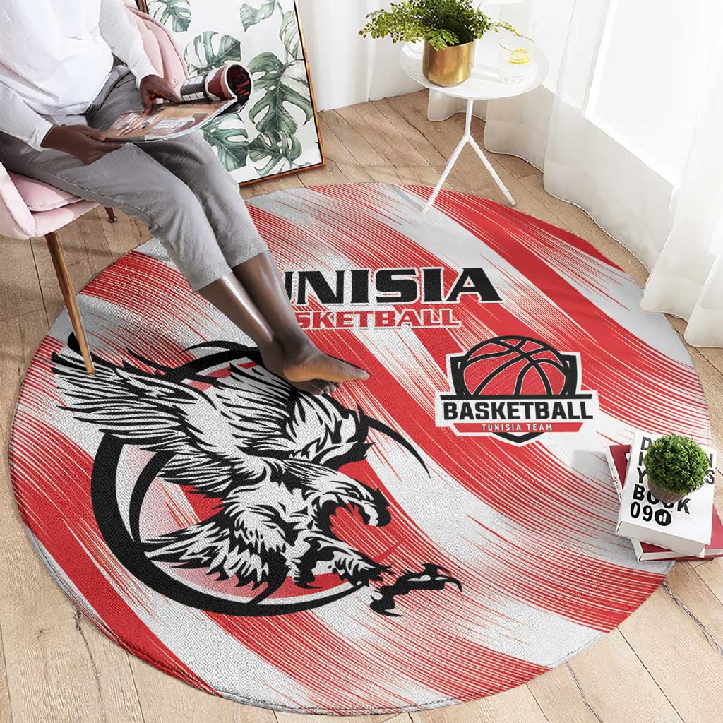 Afro Basketball Tunisia Round Carpet Go Eagles of Carthage - African Pride
