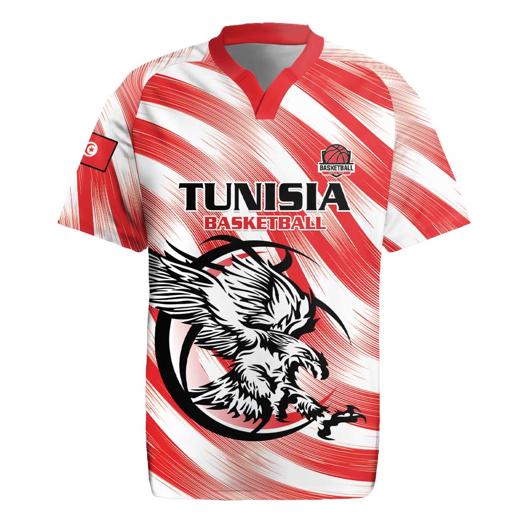 Afro Basketball Tunisia Custom Rugby Jersey Go Eagles of Carthage - African Pride