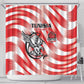 Afro Basketball Tunisia Shower Curtain Go Eagles of Carthage - African Pride