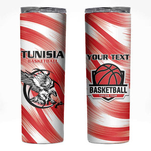Afro Basketball Tunisia Custom Skinny Tumbler Go Eagles of Carthage - African Pride
