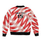 Afro Basketball Tunisia Custom Sleeve Zip Bomber Jacket Go Eagles of Carthage - African Pride