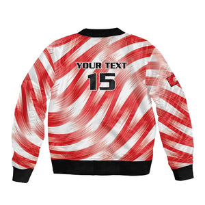 Afro Basketball Tunisia Custom Sleeve Zip Bomber Jacket Go Eagles of Carthage - African Pride