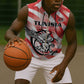 Afro Basketball Tunisia Custom Sleeveless Zip Hoodie Go Eagles of Carthage - African Pride