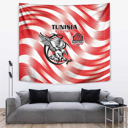 Afro Basketball Tunisia Tapestry Go Eagles of Carthage - African Pride