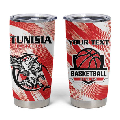 Afro Basketball Tunisia Custom Tumbler Cup Go Eagles of Carthage - African Pride