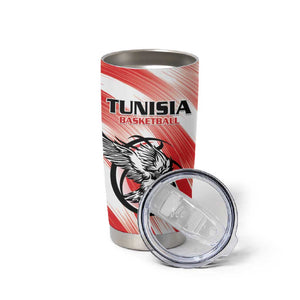 Afro Basketball Tunisia Custom Tumbler Cup Go Eagles of Carthage - African Pride