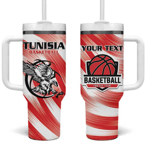 Afro Basketball Tunisia Custom Tumbler With Handle Go Eagles of Carthage - African Pride