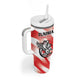 Afro Basketball Tunisia Custom Tumbler With Handle Go Eagles of Carthage - African Pride