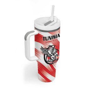 Afro Basketball Tunisia Custom Tumbler With Handle Go Eagles of Carthage - African Pride