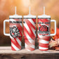 Afro Basketball Tunisia Custom Tumbler With Handle Go Eagles of Carthage - African Pride
