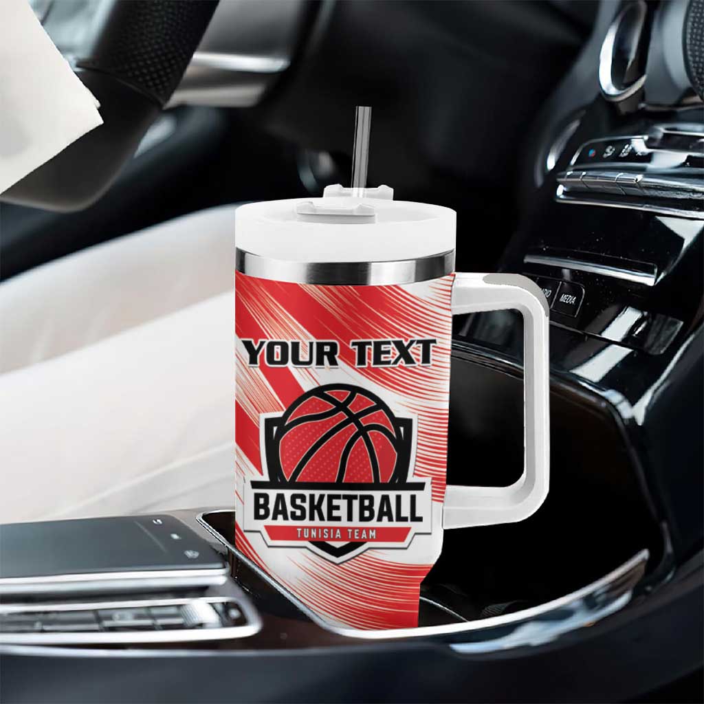 Afro Basketball Tunisia Custom Tumbler With Handle Go Eagles of Carthage - African Pride