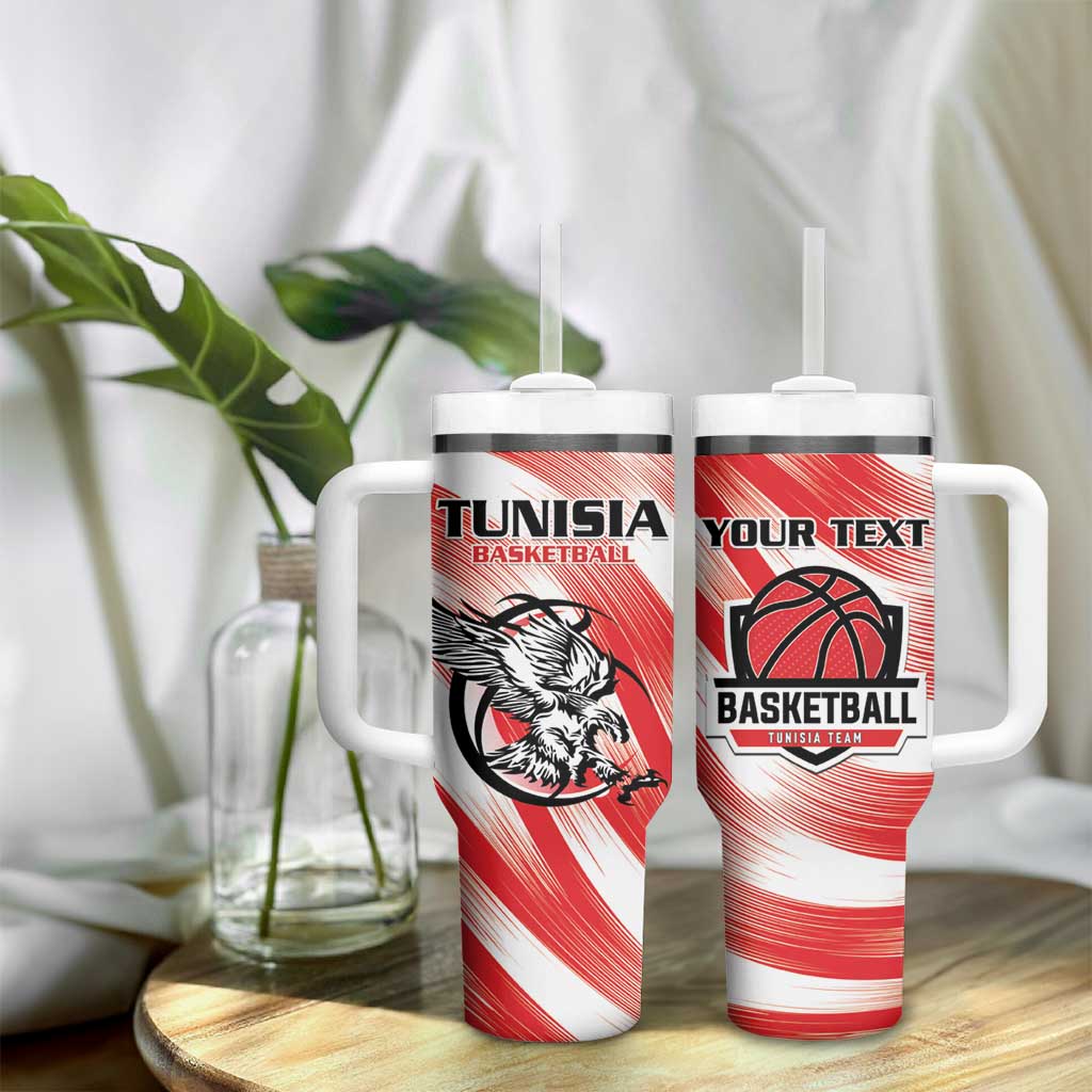 Afro Basketball Tunisia Custom Tumbler With Handle Go Eagles of Carthage - African Pride