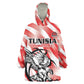 Afro Basketball Tunisia Custom Wearable Blanket Hoodie Go Eagles of Carthage - African Pride