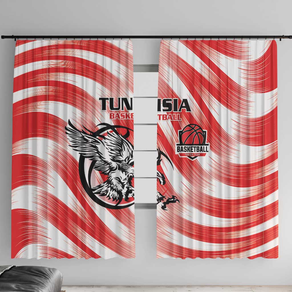 Afro Basketball Tunisia Window Curtain Go Eagles of Carthage - African Pride