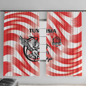 Afro Basketball Tunisia Window Curtain Go Eagles of Carthage - African Pride