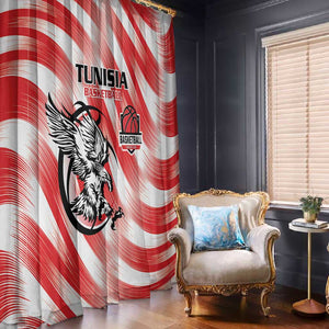 Afro Basketball Tunisia Window Curtain Go Eagles of Carthage - African Pride