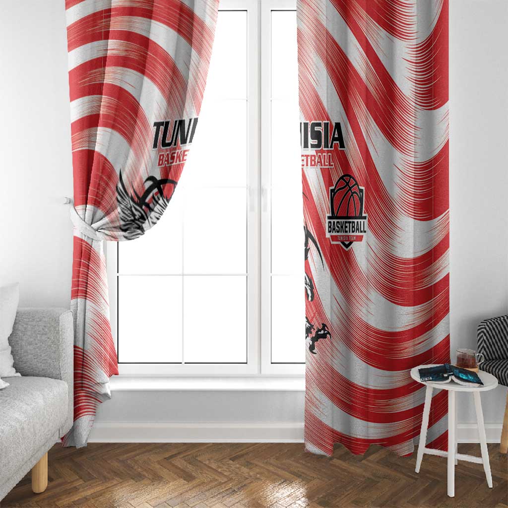 Afro Basketball Tunisia Window Curtain Go Eagles of Carthage - African Pride