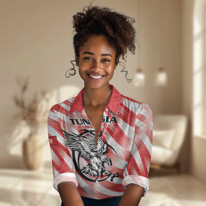 Afro Basketball Tunisia Custom Women Casual Shirt Go Eagles of Carthage - African Pride