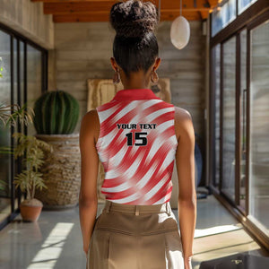 Afro Basketball Tunisia Custom Women Sleeveless Polo Shirt Go Eagles of Carthage - African Pride