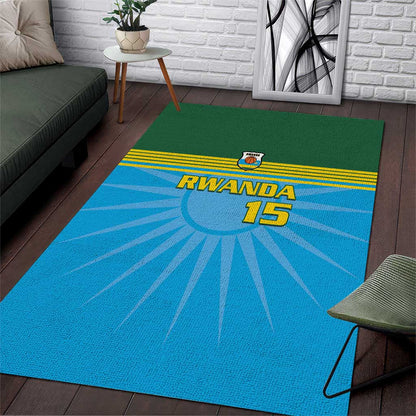 Afro Basketball Rwanda Custom Area Rug Go Champions - African Pride