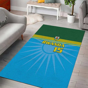 Afro Basketball Rwanda Custom Area Rug Go Champions - African Pride