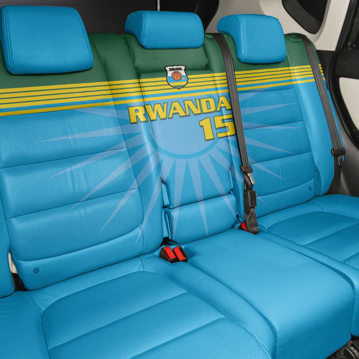 Afro Basketball Rwanda Custom Back Car Seat Cover Go Champions - African Pride